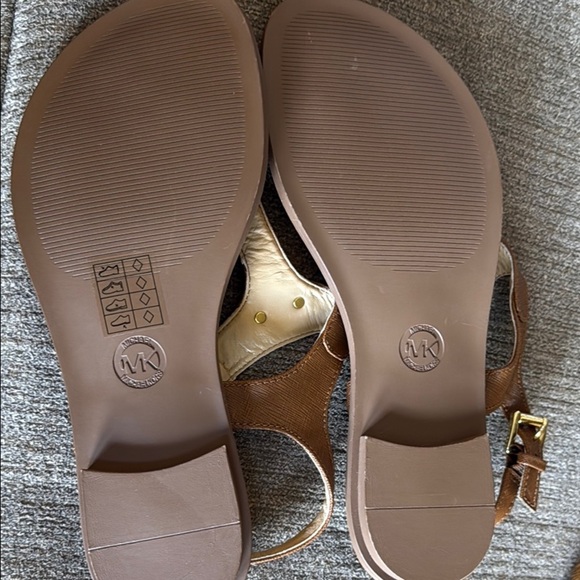 MICHAEL Michael Kors Brown Sandals for Women, Gold accents, size 7.5M - Picture 10 of 10